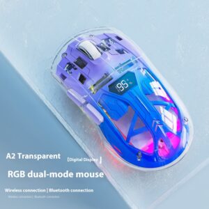 Free Wolf A2 Dual-mode Mouse RGB Luminous 24g Wireless Bluetooth